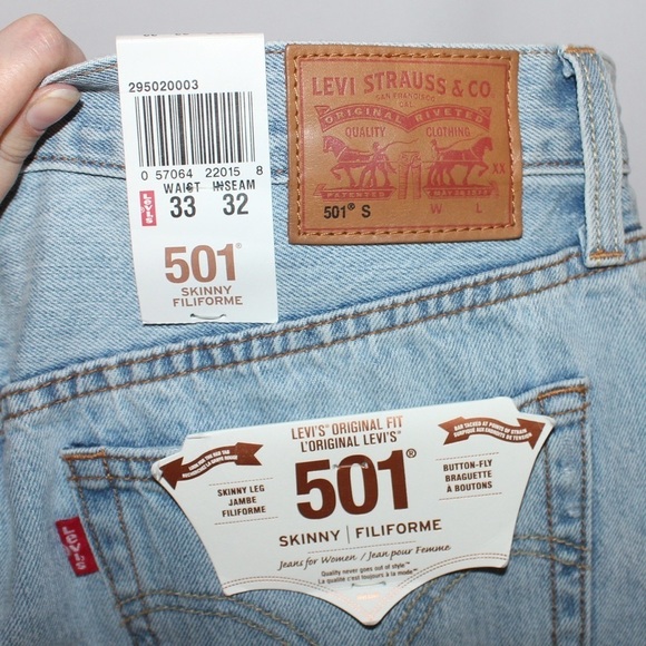 NWT Levis 501 Skinny Jeans - Picture 5 of 5